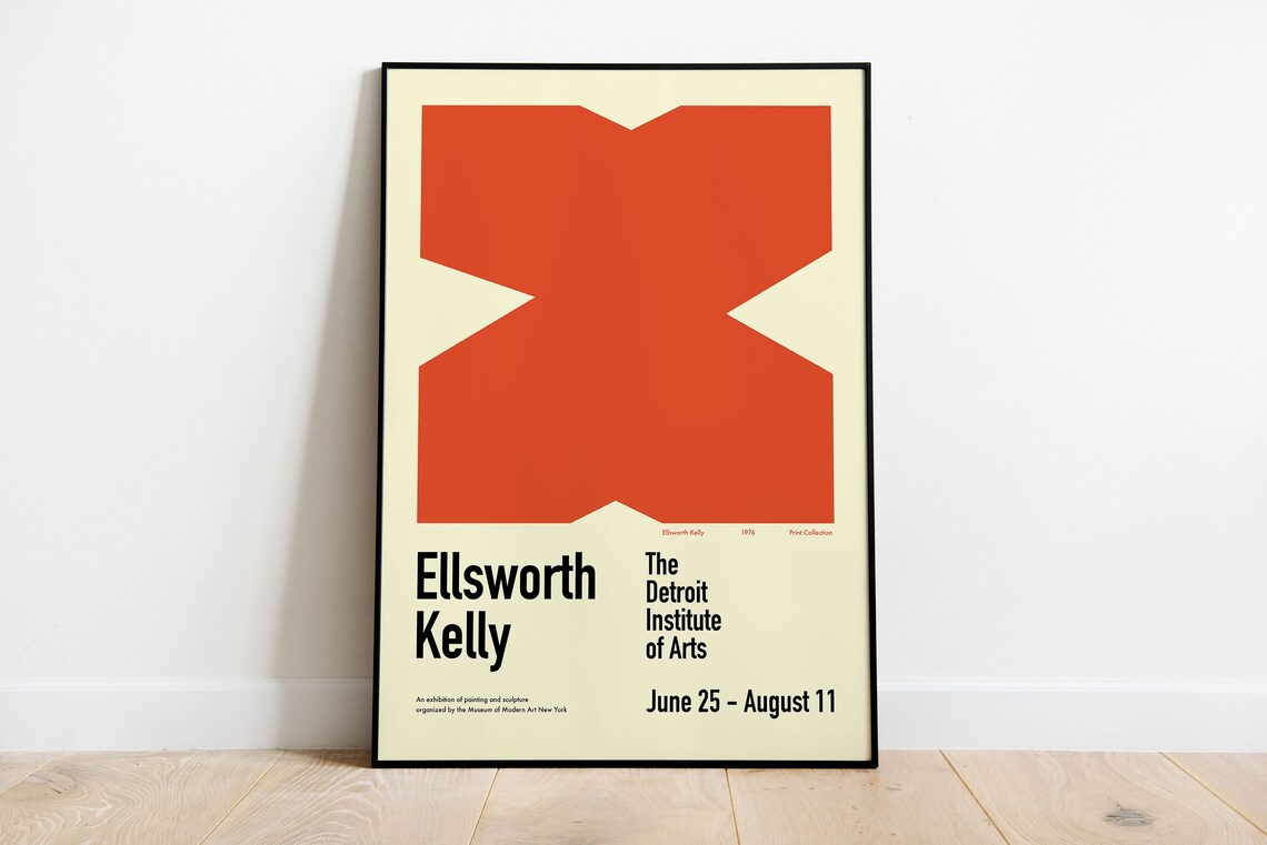 Ellsworth Kelly Exhibition Poster, Mid-Century Abstract Print - Image 3