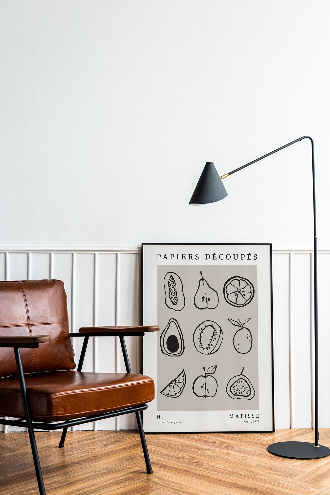 Papiers Decoupes Matisse Fruit Line Art Exhibition Poster Paris 1953 - Image 2