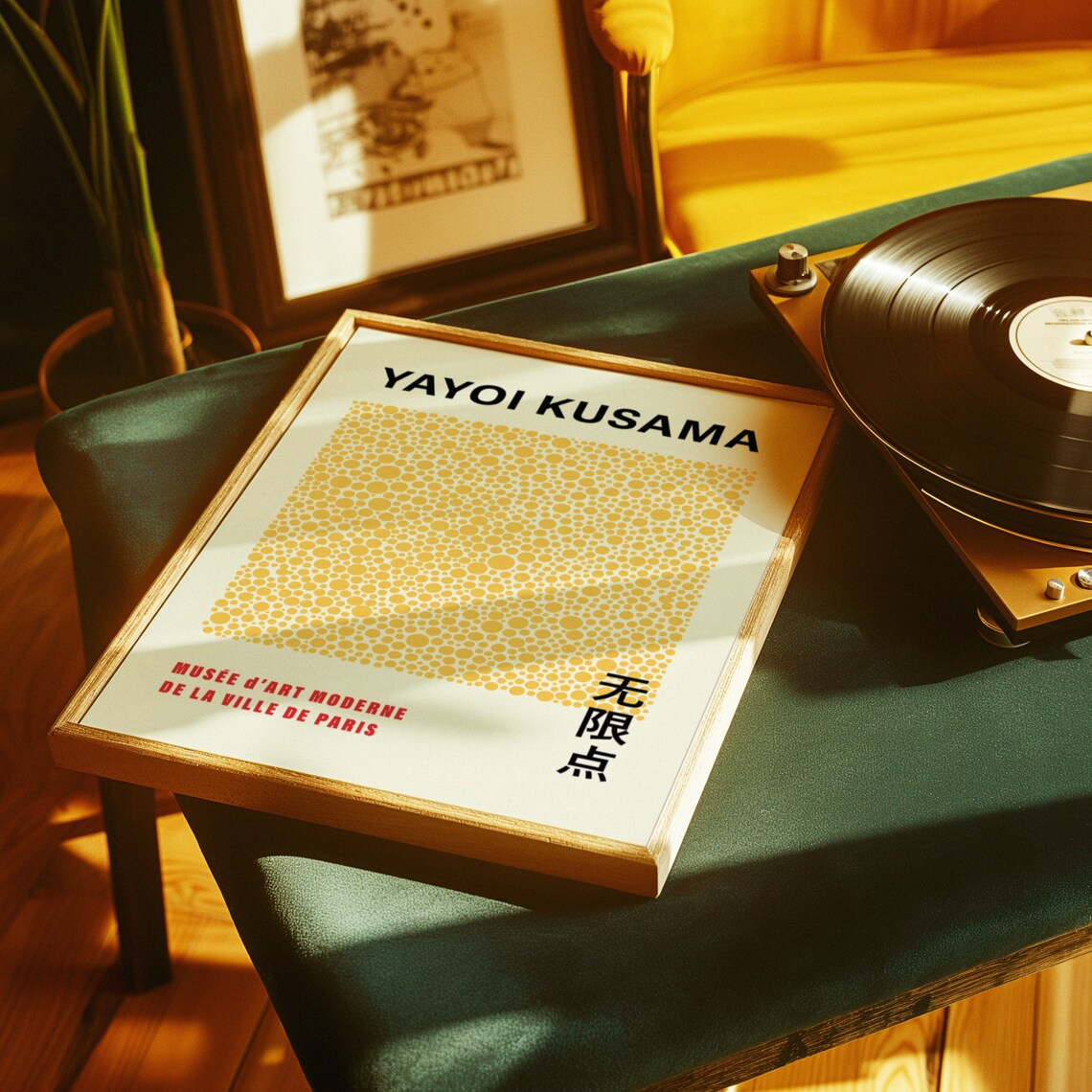 Yayoi Kusama Golden Yellow Polka Dot Warm Exhibition Art Poster - Image 5