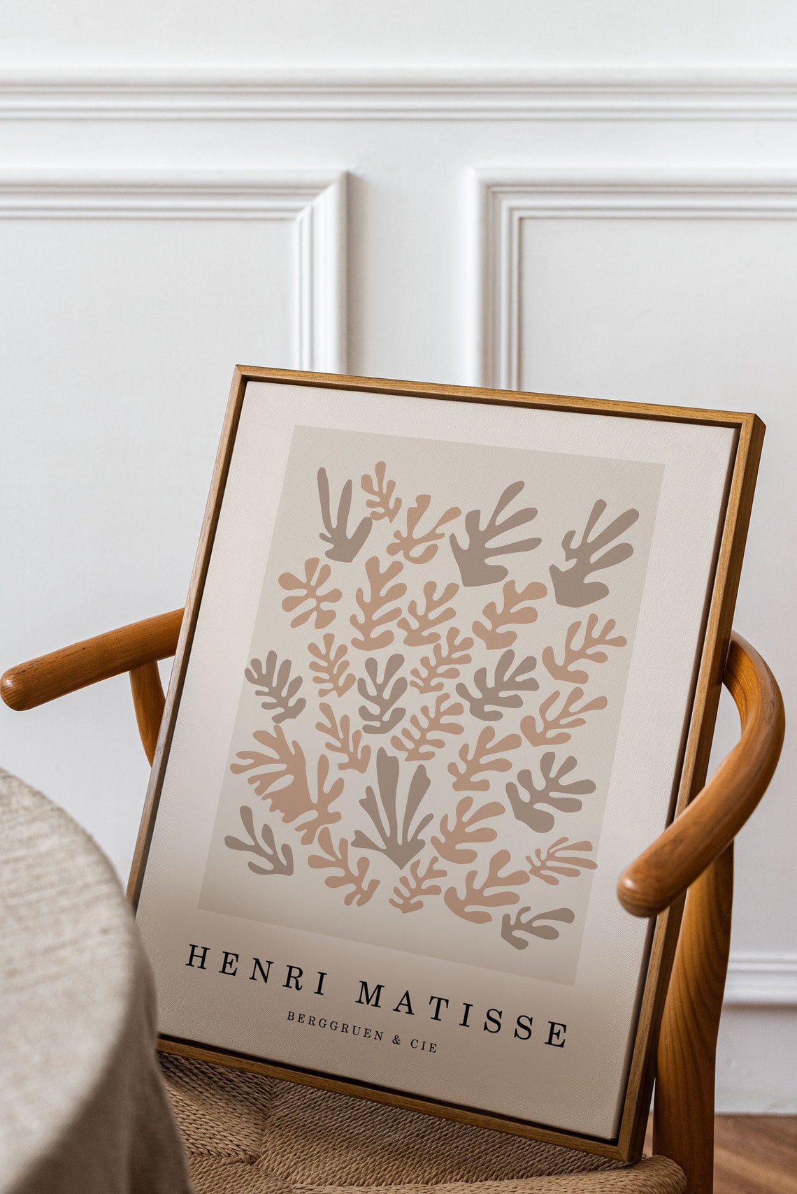 Henri Matisse Coral Cutout Fronds Boho Neutral Minimalist Poster - Image 4