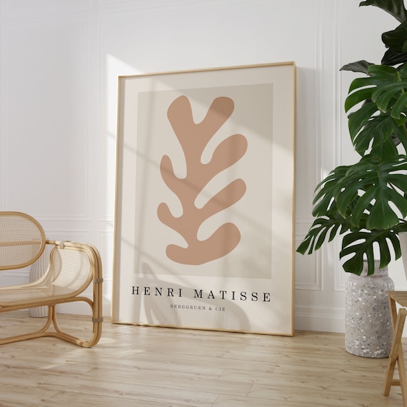 Matisse Beige Poster Henri Matisse Art Print Boho Wall Art Matisse Abstract Wall Art Minimalist Wall Decor Scandi Decor
