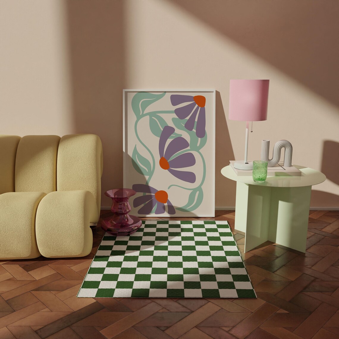 Lilac Groovy Flower Print, Matisse-Inspired Art Print - Image 4
