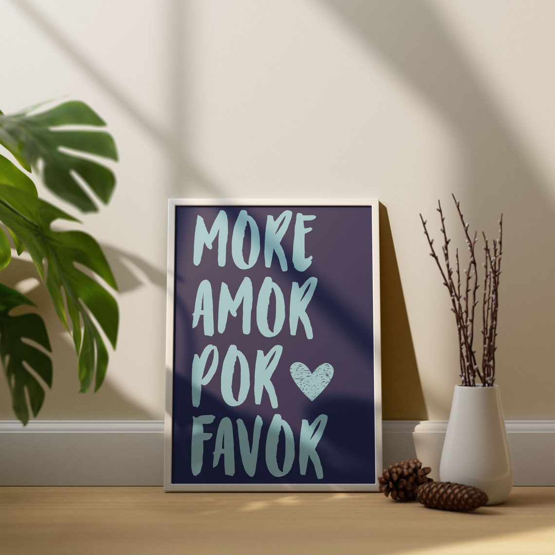 Mor Amor Por Favor Love Quote Art Print - Image 2
