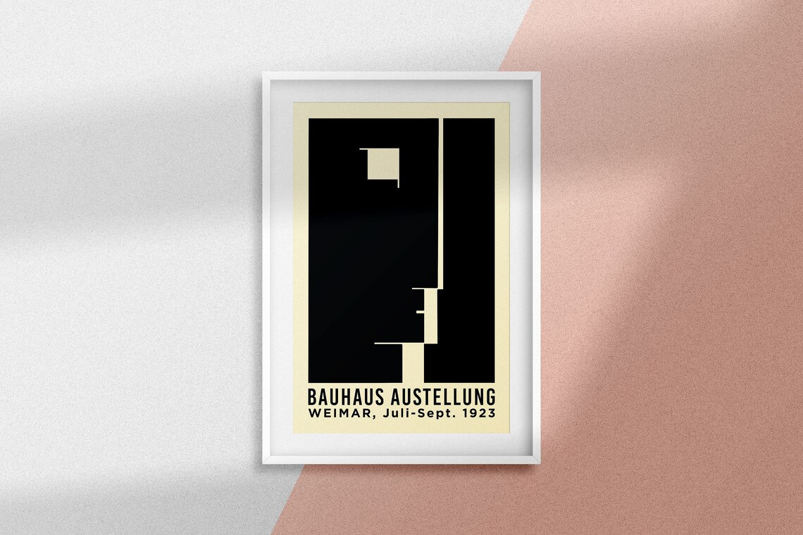 Bauhaus Ausstellung Weimar 1923 Black Geometric Figure Poster - Image 4