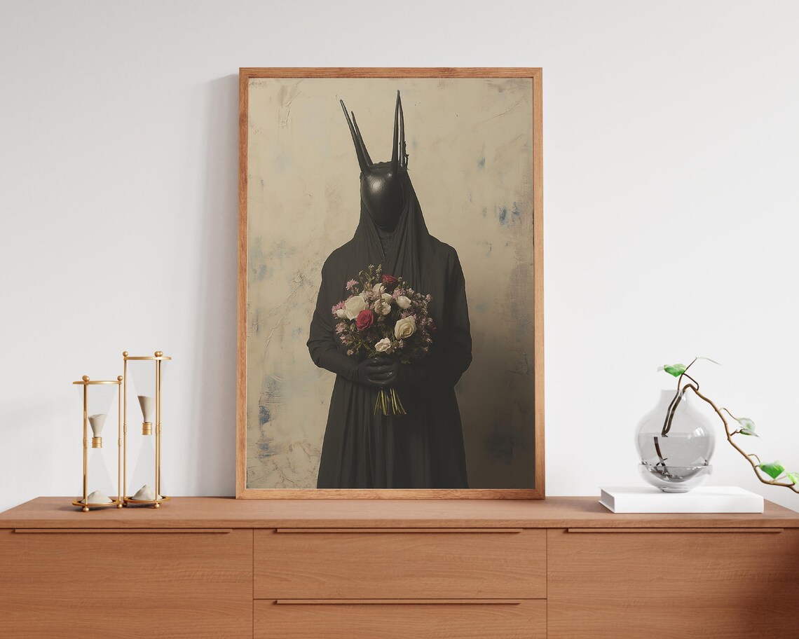 Druid With Flowers, Dark Academia Poster