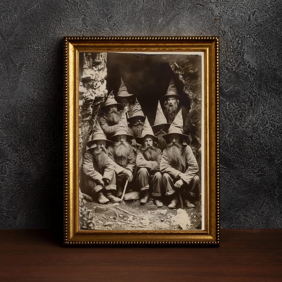 Dwarf Gang Dark Academia Printgothic Printsold Photo Style Artoccult Posternostalgic Fantasy Printwitchy Poster Printdwarf Prints