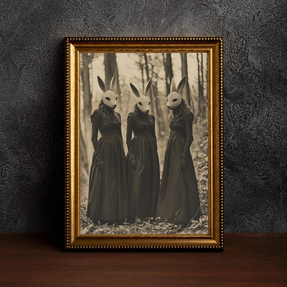 Rabbit Cult Of The Forest Dark Academia Art Print
