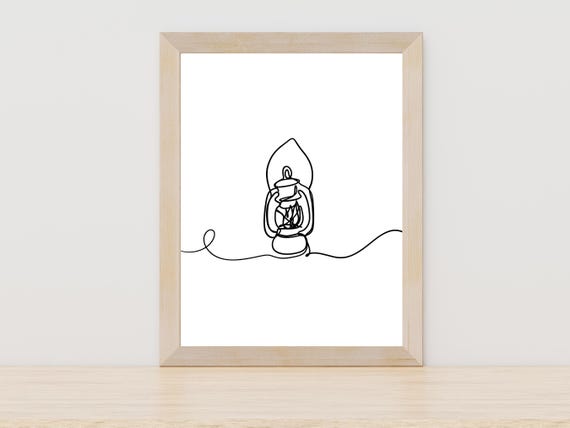 Lantern Line Art