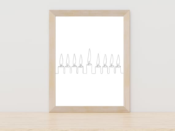 Candles Line Art