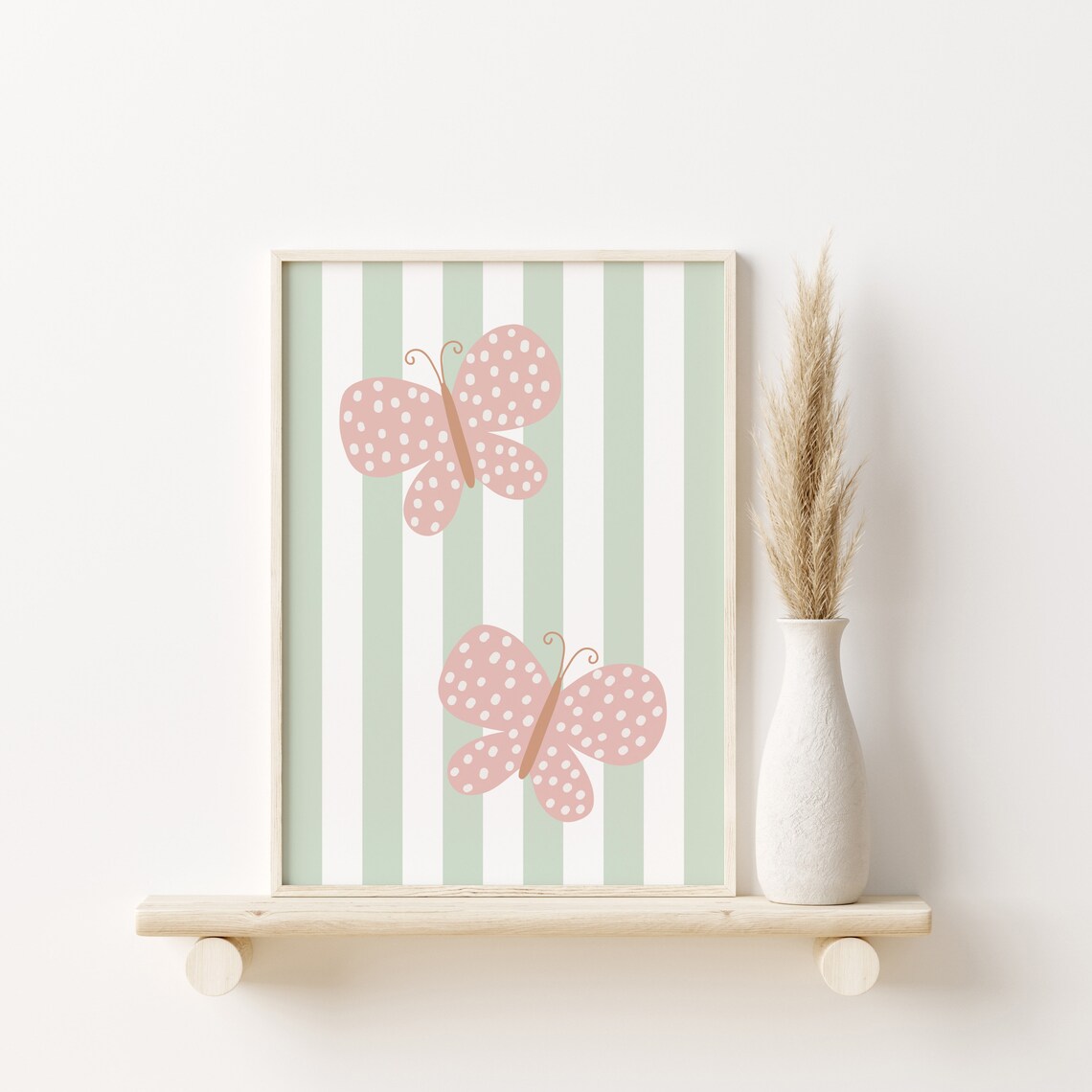 Pink Butterfly Art Print, Girls Nursery Decor - Image 4
