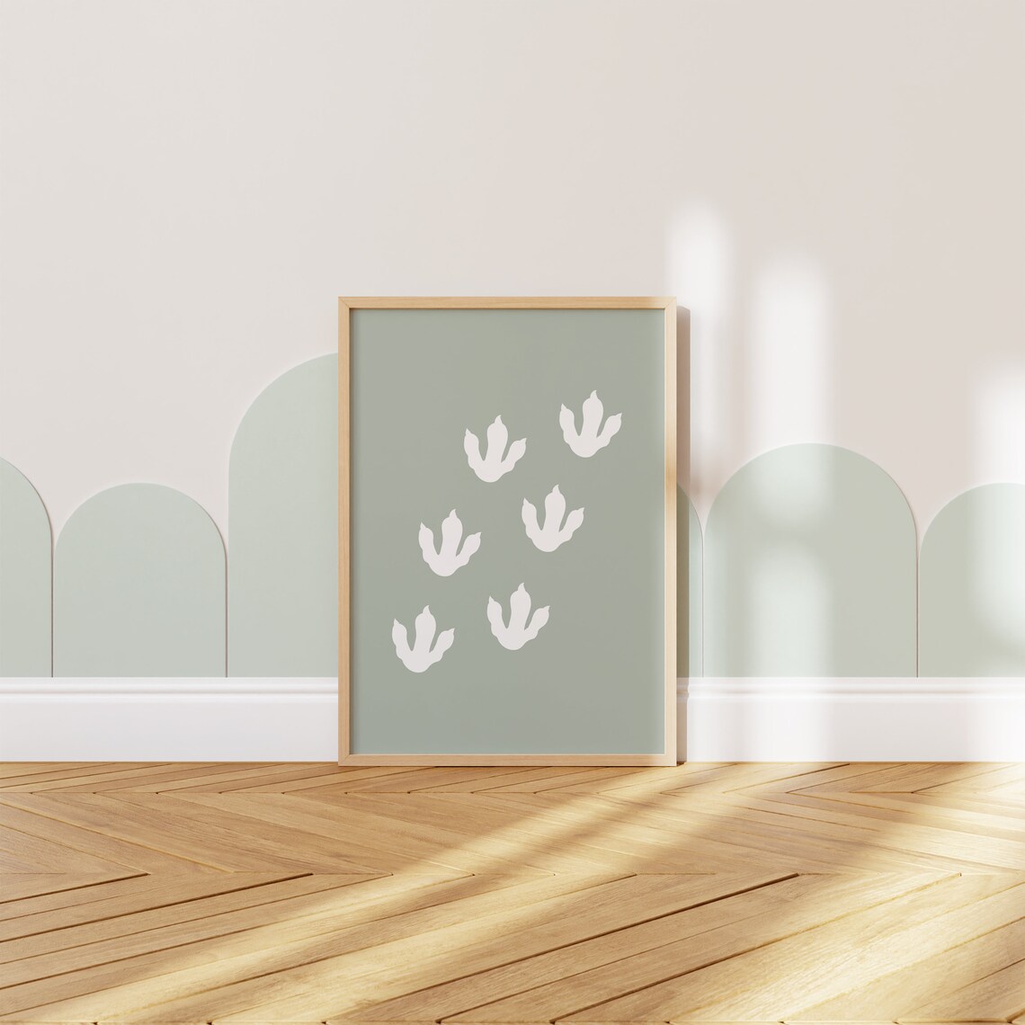 Dinosaur Footprints Art Print, Boys Nursery Decor - Image 2