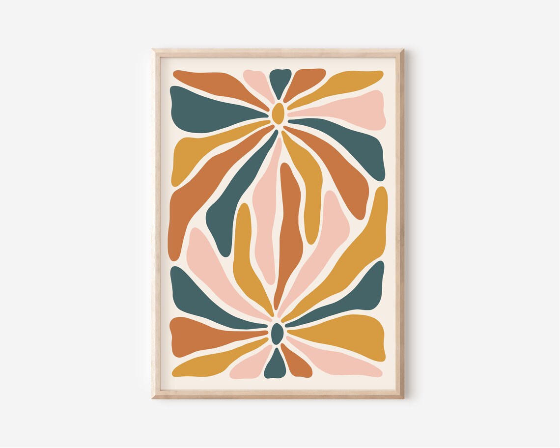 Abstract Flower Botanical Art Print, Floral - Image 4