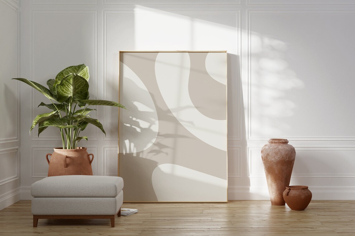 Neutral Modern Abstract Art Print, Minimalist Decor - Image 2