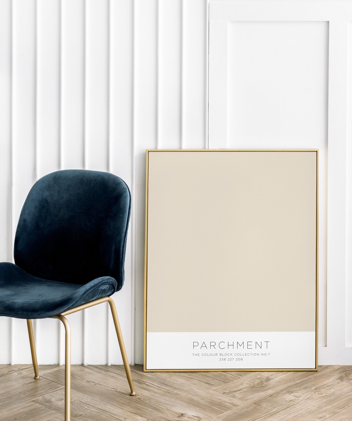 Parchment Colour Block Poster The Colour Block Collection No 7 Design - Image 3