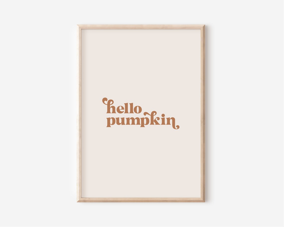 Hello Pumpkin Autumn Poster, Halloween Home Decor - Image 5