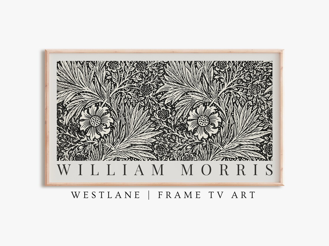 Black And White Botanical Vintage Pattern Art Print - Image 2