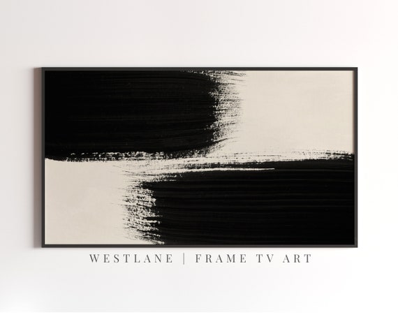 Industrial Abstract Frame Tv Art Neutral Modern Painting Tv Tv145