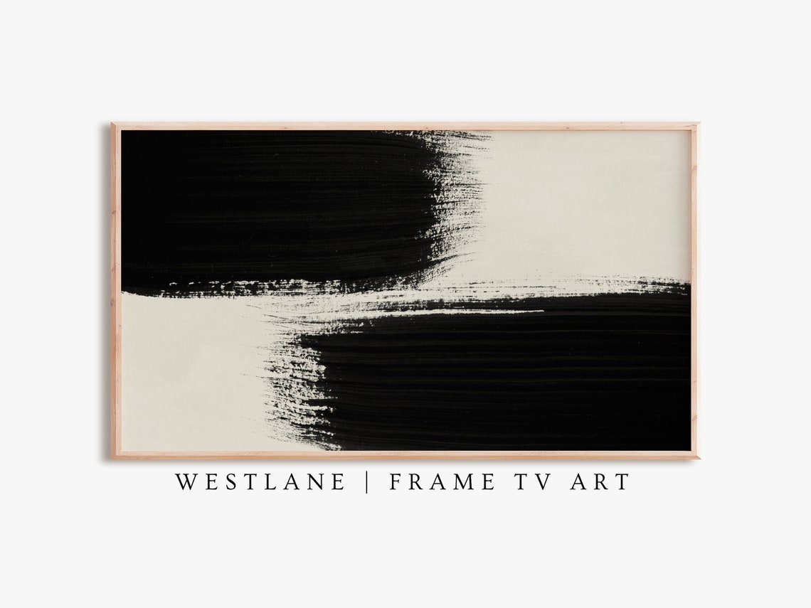 Industrial Abstract Neutral Modern Black Brushstroke Art Poster - Image 2