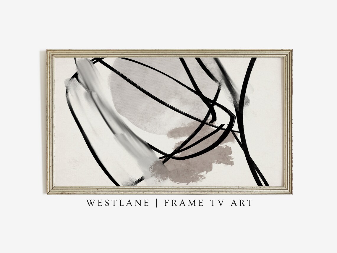 Neutral Abstract Modern Farmhouse Wall Art Print - Image 3