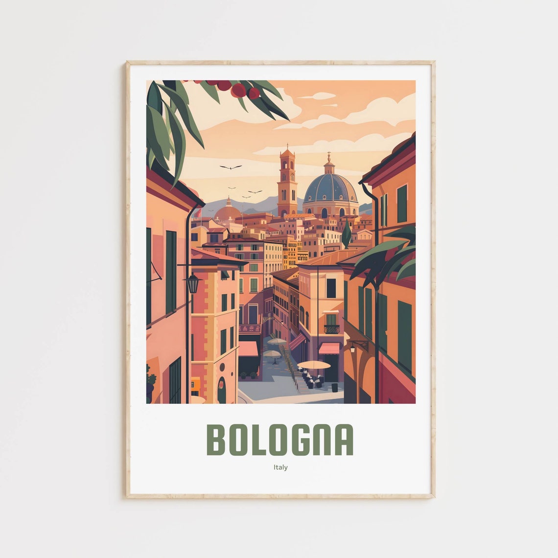 Bologna Poster Vintage Travel Poster Retro Italy Travel Home Decor Bologna Wall Art Vintage Poster Italy