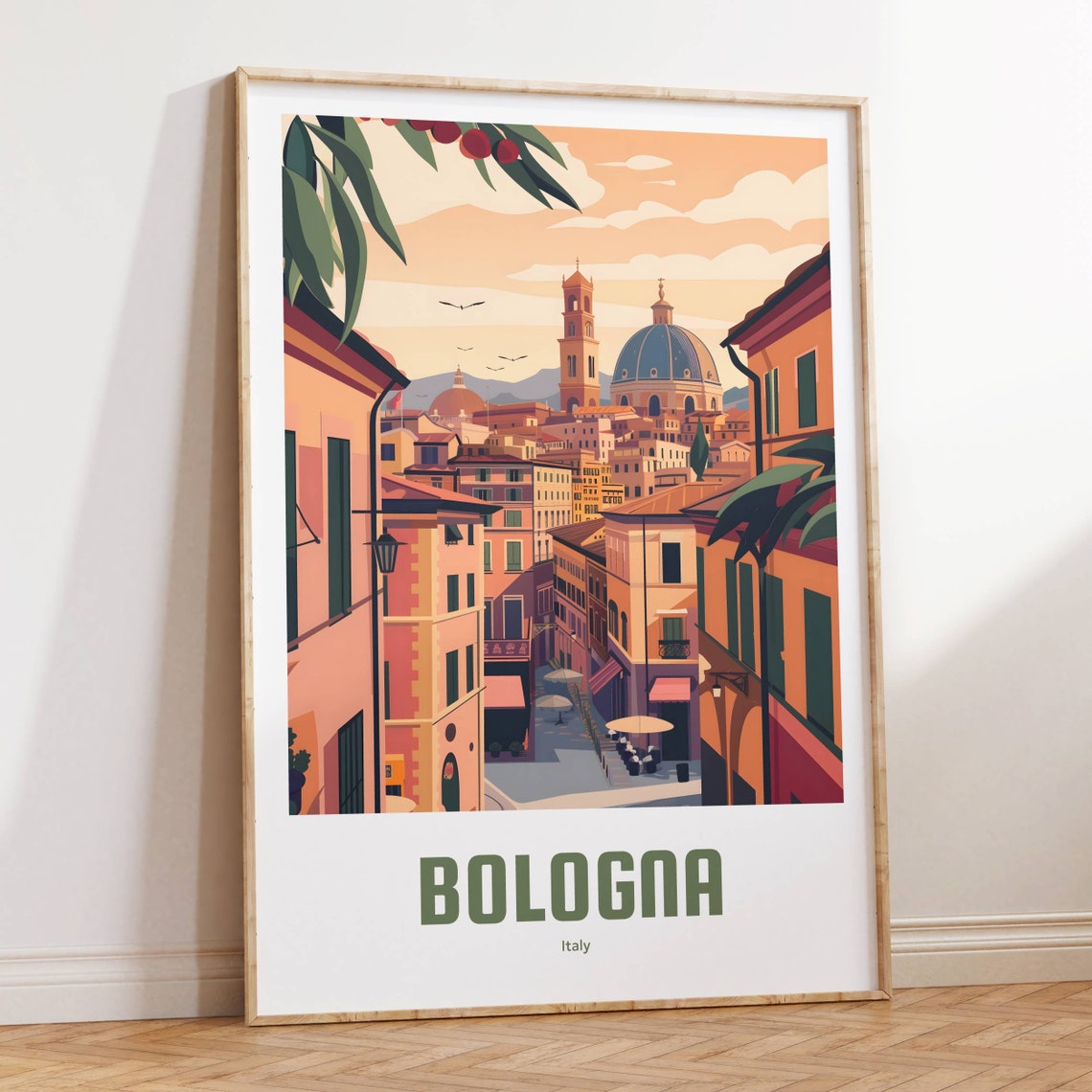 Bologna Poster Vintage Travel Poster Retro Italy Travel Home Decor Bologna Wall Art Vintage Poster Italy - Image 2