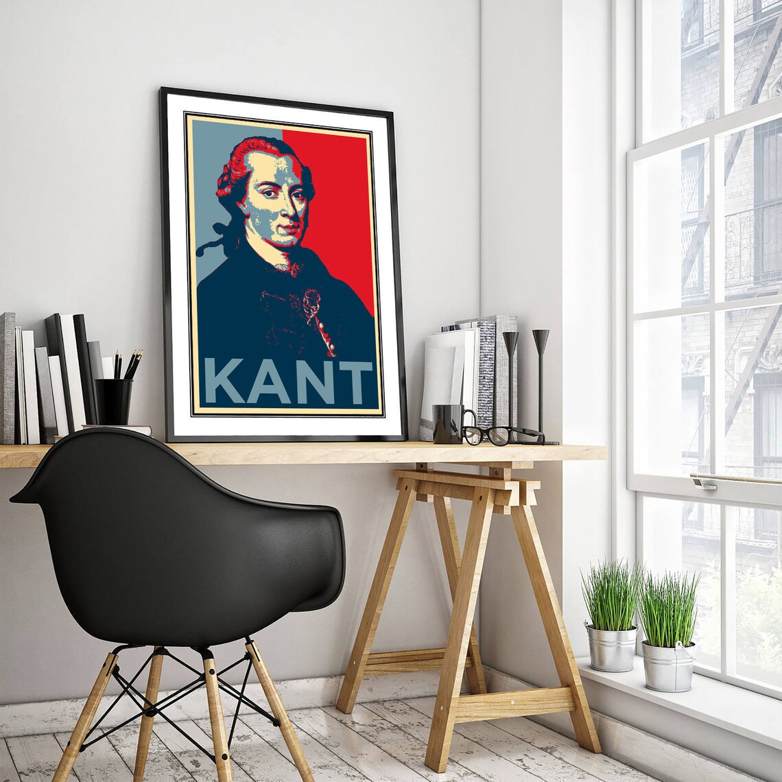 Immanuel Kant Portrait Art Print, Philosophy Poster - Image 2