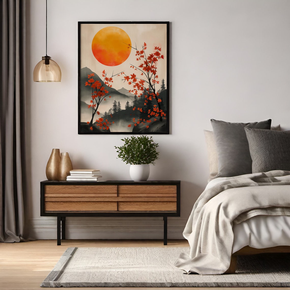 Nature Painting Art Modern Wall Decor Mondrian Style Art Print Instant Wall Art - Image 6