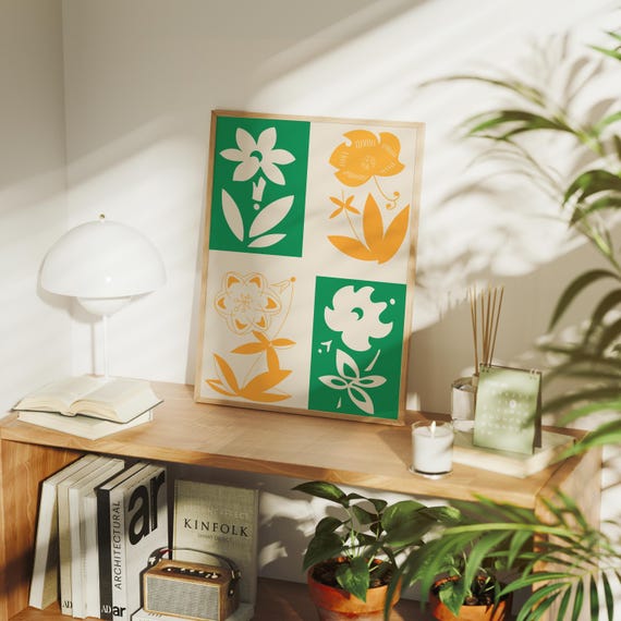 Botanical Wall Art Set Minimalist Floral Prints Boho Style Poster Natureinspired Artwork For Modern Or Eclectic Interior
