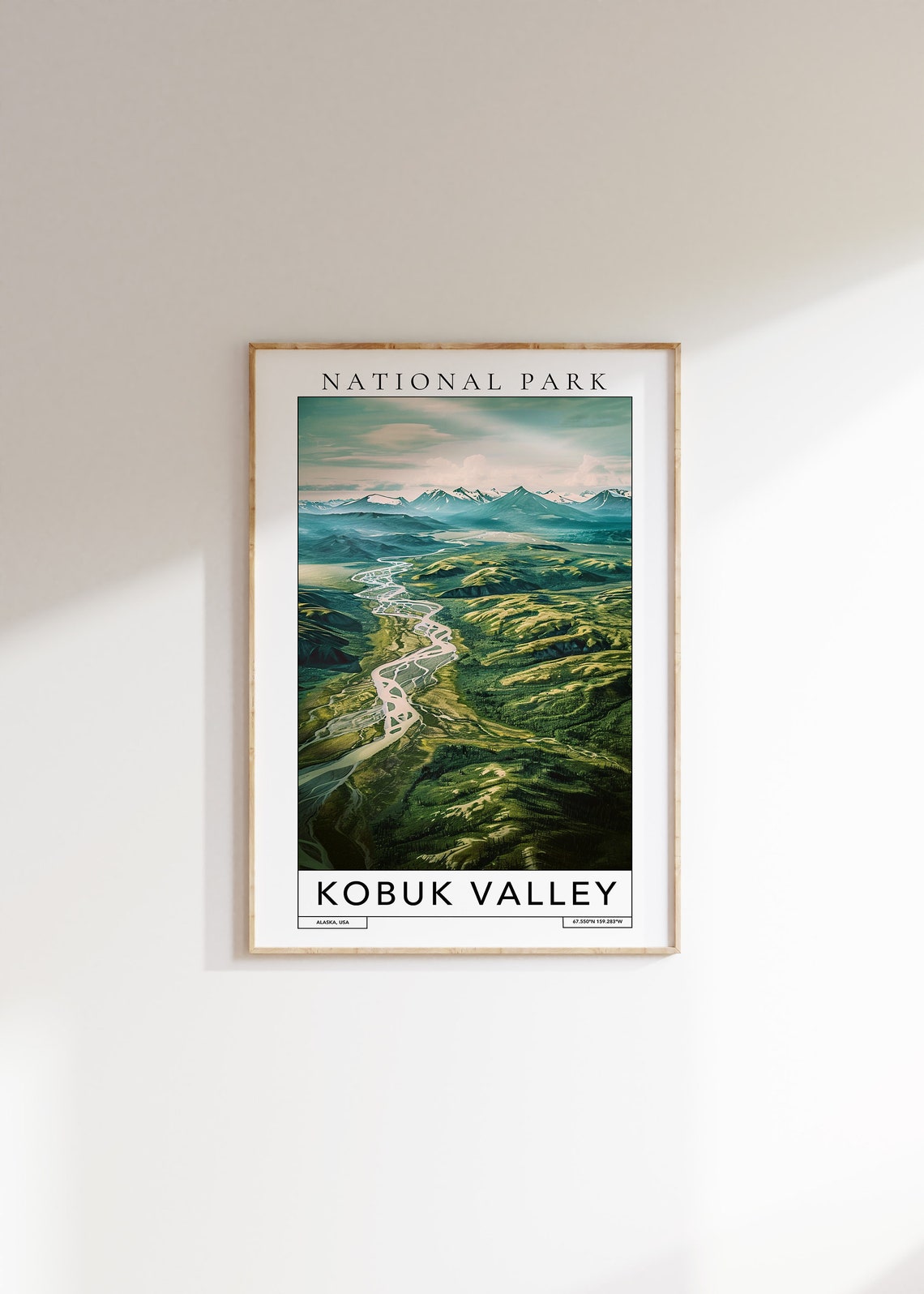 Kobuk Valley National Park Travel Print Kobuk Valley Alaska Travel Poster Kobuk Valley Gift Travel Print National Park Wall Art