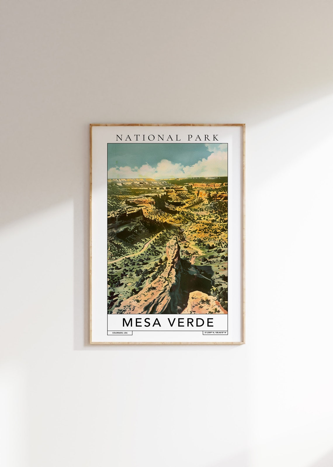 Mesa Verde National Park Colorado Canyon Aerial Landscape Poster