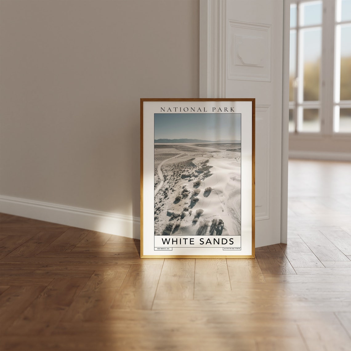 White Sands National Park New Mexico White Gypsum Dunes Travel Poster - Image 3