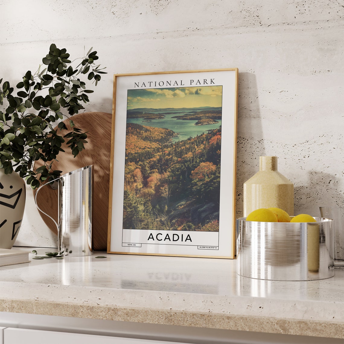 Acadia Maine Autumn Coast Islands Ocean View National Park Poster - Image 2