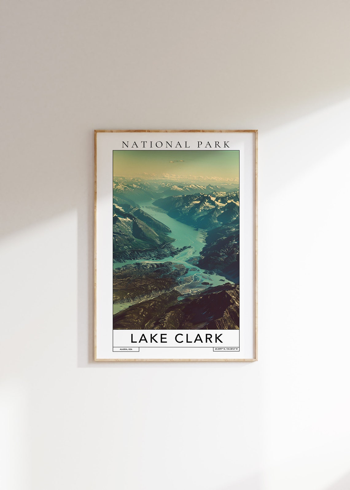 Lake Clark National Park Travel Print Lake Clark Alaska Travel Poster Lake Clark Gift Travel Print National Park Wall Art