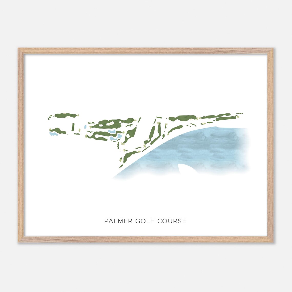 Palmer Golf Course Palmer Alaska Modern Watercolor Map Poster