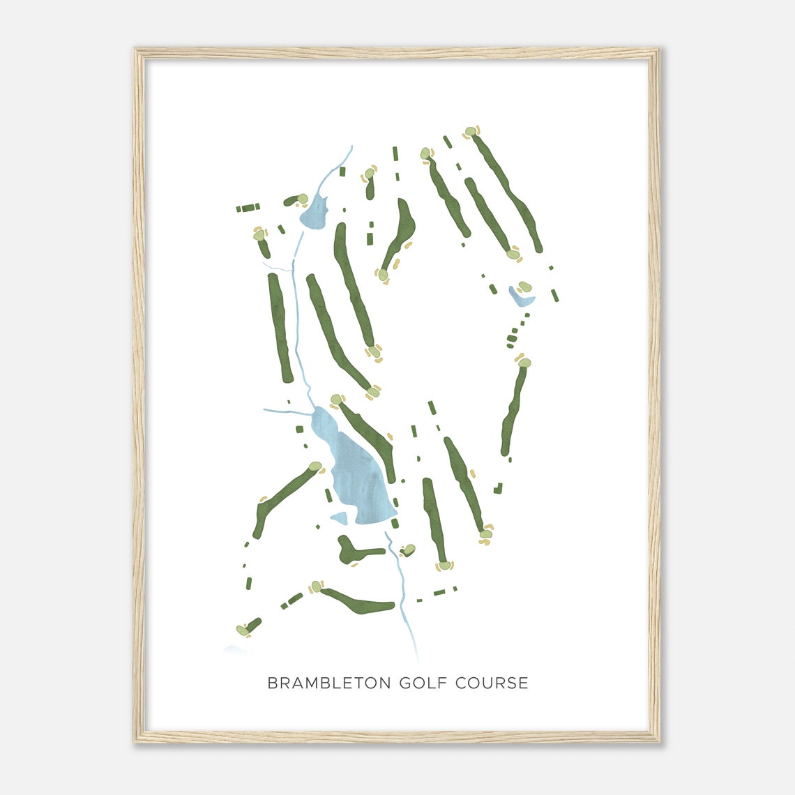 Brambleton Golf Course Virginia Modern Watercolor Map Poster - Image 2