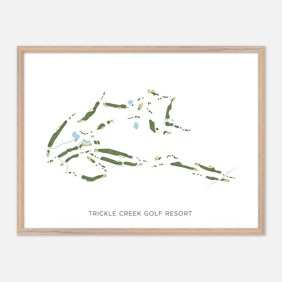 Trickle Creek Golf Resort Canada Modern Minimalist Map Art Poster