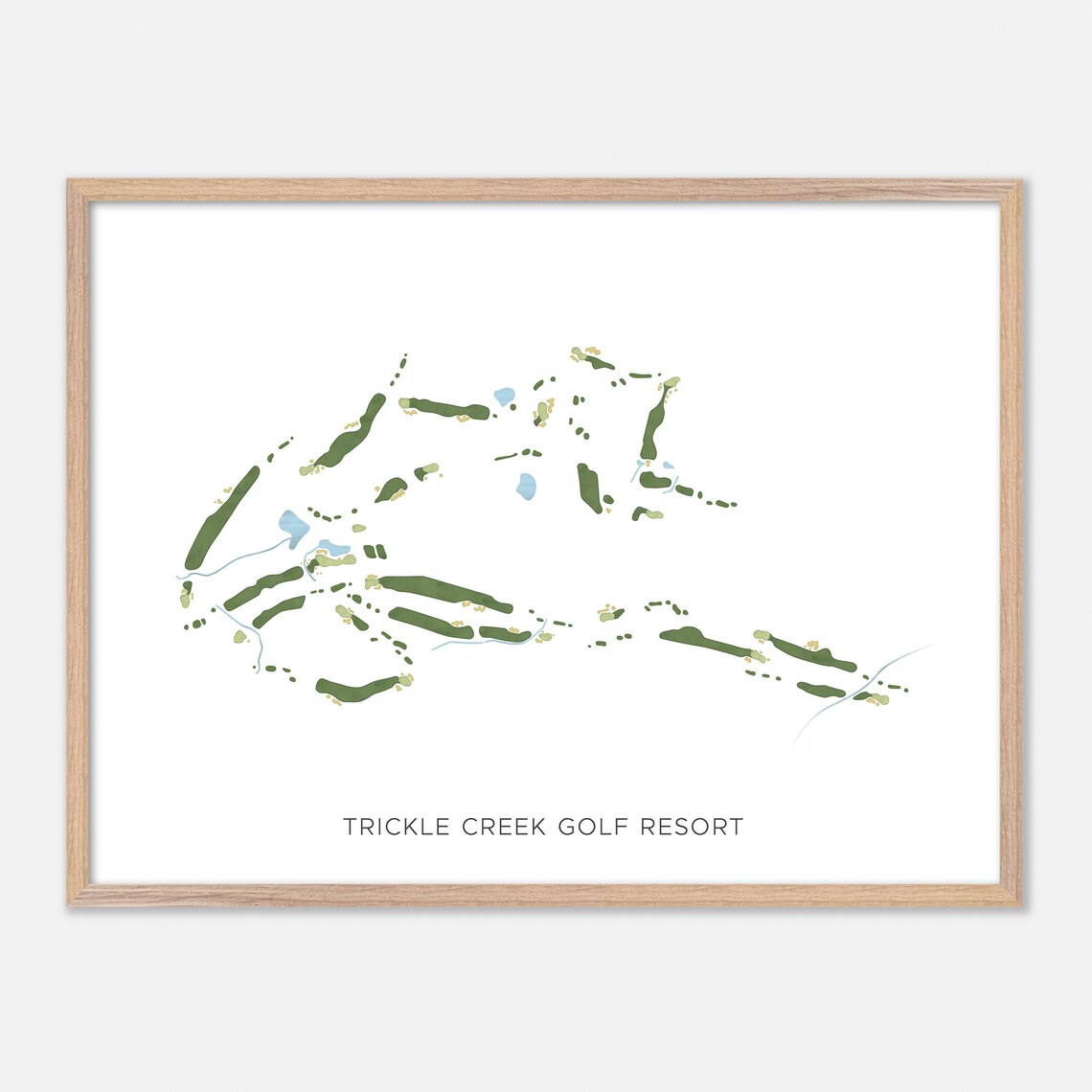 Trickle Creek Golf Resort Canada Modern Minimalist Map Art Poster