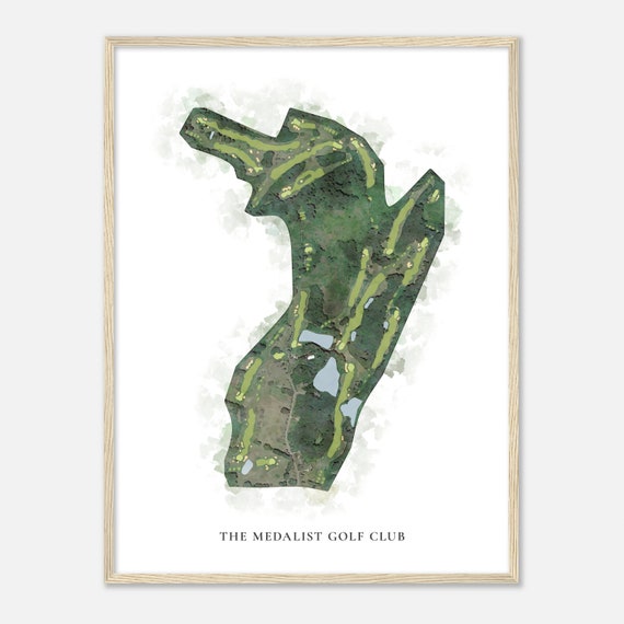 The Medalist Golf Club Michigan Classic Watercolor Map Golfer Gift Golf Wall Art Golf Poster Print Course Layout