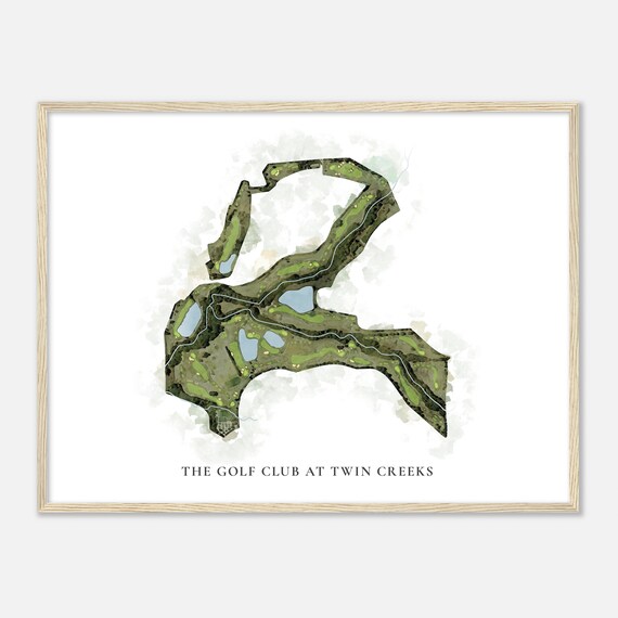 The Golf Club At Twin Creeks Texas Classic Watercolor Map Poster