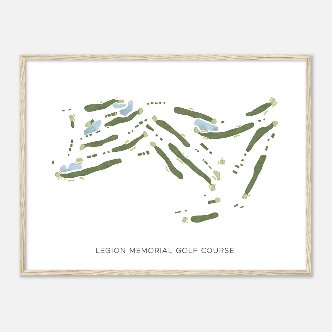 Legion Memorial Golf Course Washington Modern Watercolor Map Golfer Gift Golf Wall Art Golf Poster Print Course Layout - Image 2