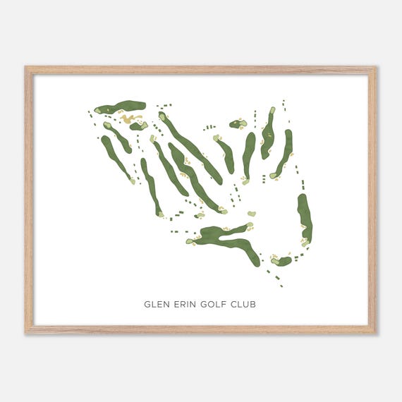 Glen Erin Golf Club In Janesville Wisconsin Modern Watercolor Map Golfer Gift Golf Wall Art Golf Poster Print Course Layout