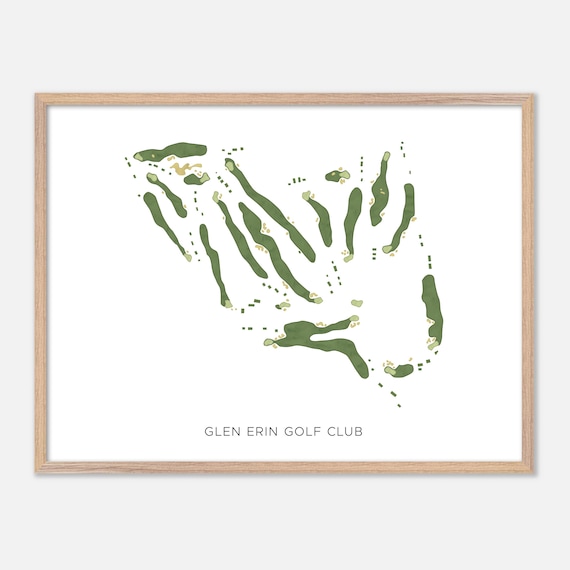 Glen Erin Golf Club Janesville Wisconsin Watercolor Course Map Poster
