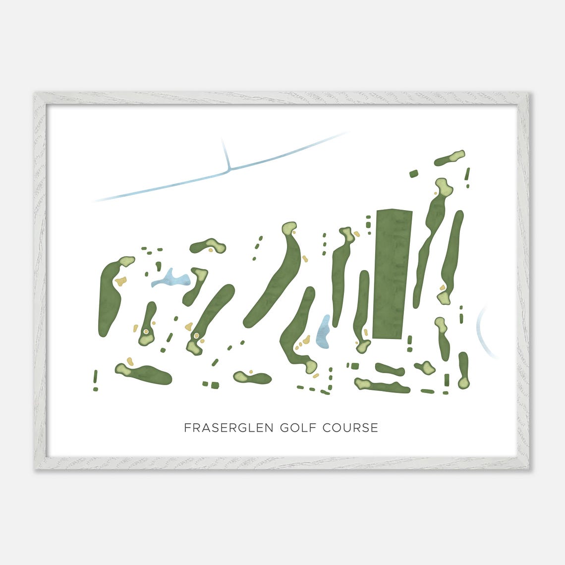Fraserglen Golf Course Canada Minimalist Watercolor Golf Map Poster - Image 3