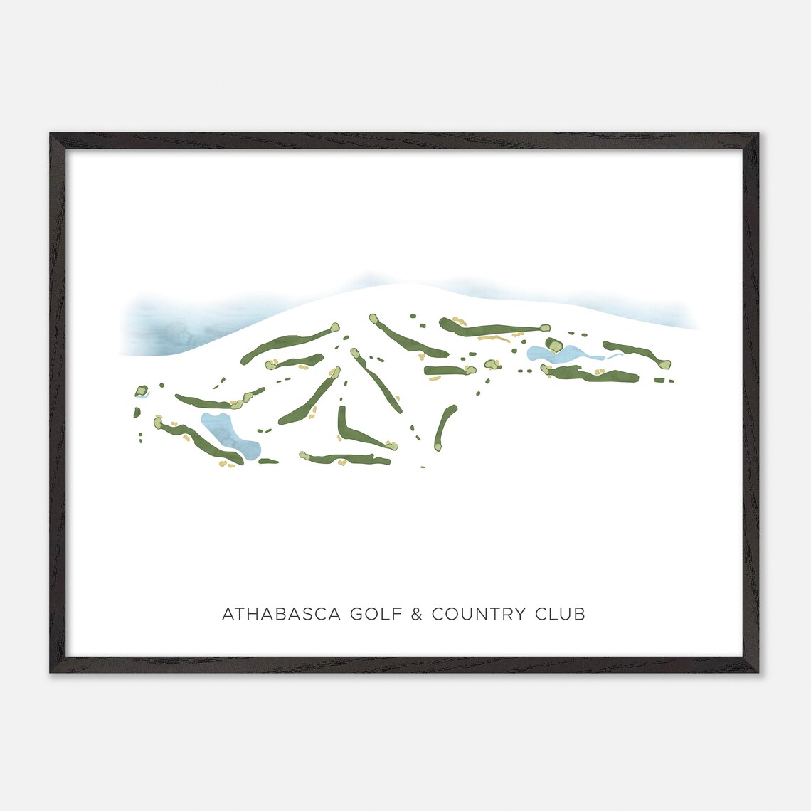 Athabasca Golf And Country Club Canada Minimalist Golf Map Poster - Image 4