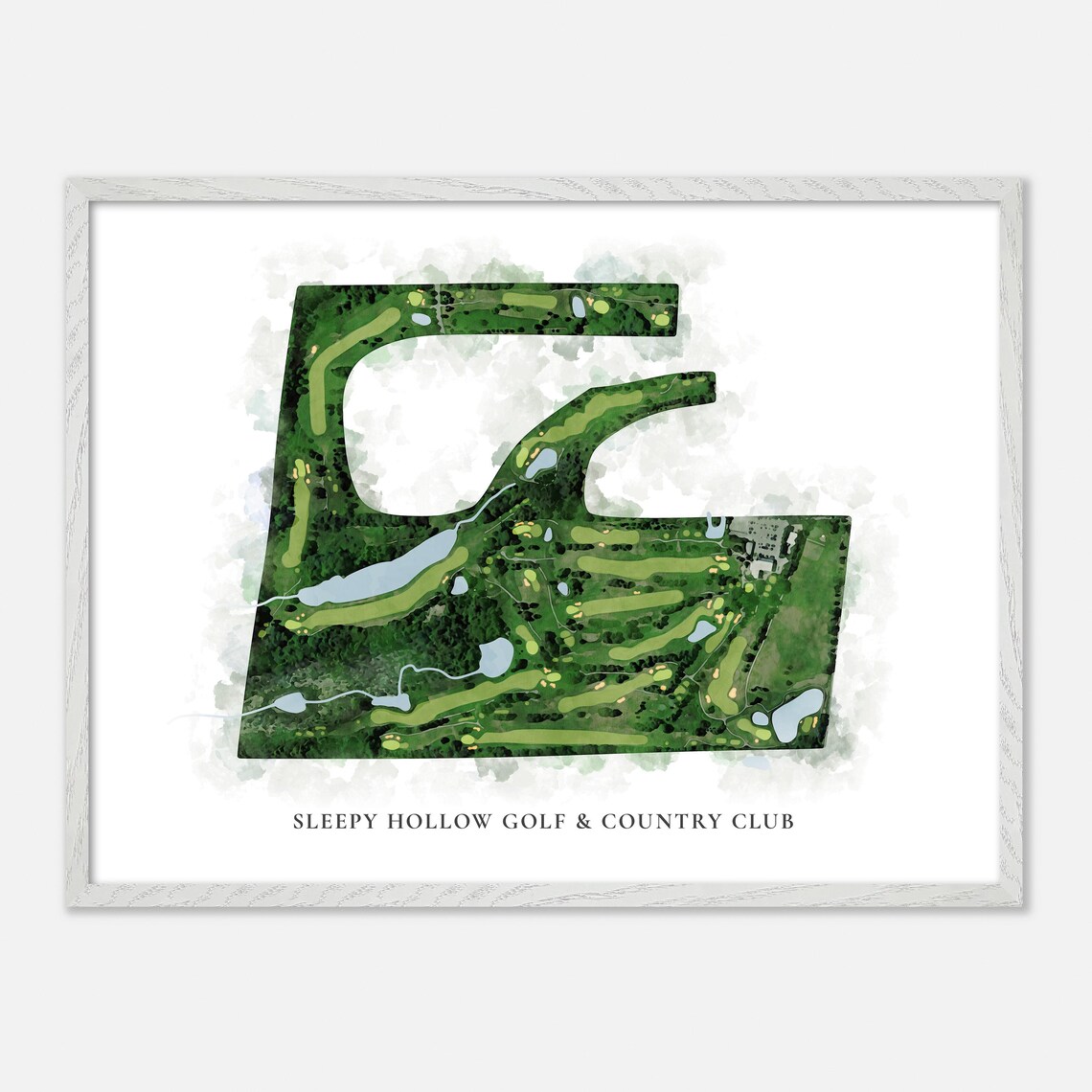 Sleepy Hollow Golf & Country Club Canada Classic Watercolor Golf Map Poster - Image 3
