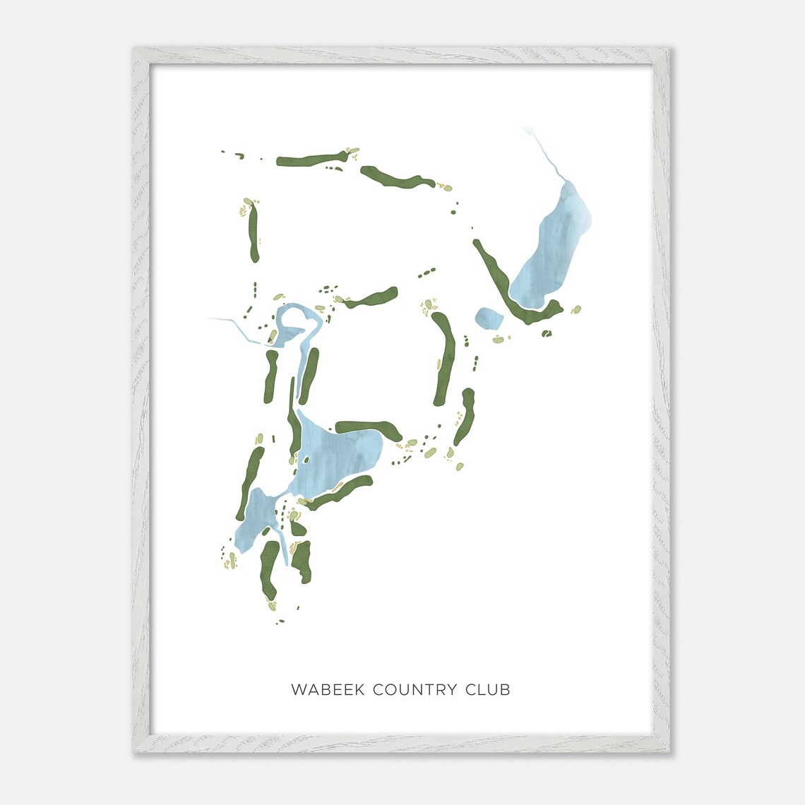 Wabeek Country Club Bloomfield Township Michigan Modern Watercolor Poster - Image 2