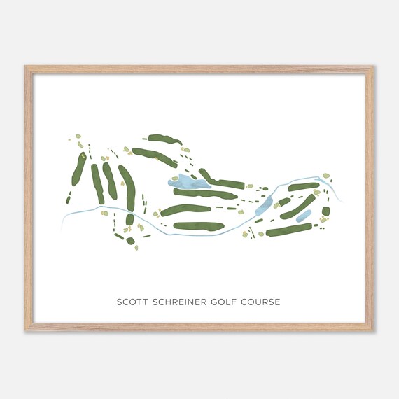 Scott Schreiner Golf Course Kerrville Texas Modern Watercolor Poster