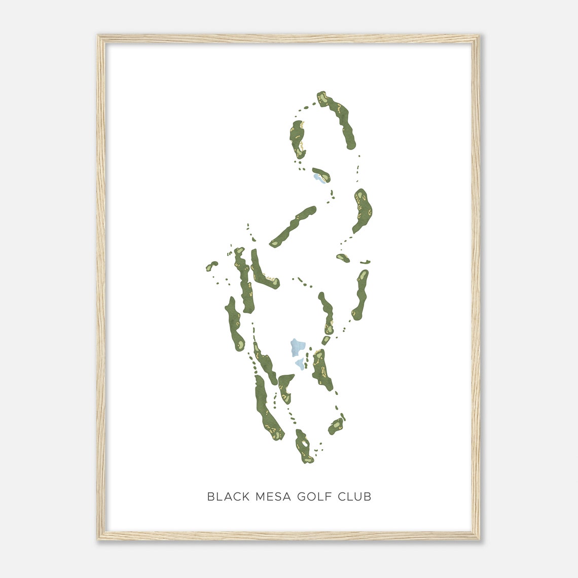 Black Mesa Golf Club New Mexico Modern Minimalist Course Map Poster - Image 2