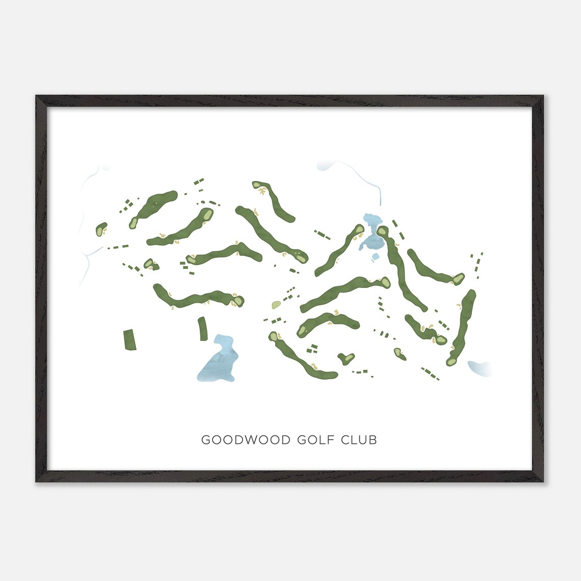 Goodwood Golf Club Canada Modern Minimalist Fairway Map Art Poster - Image 4