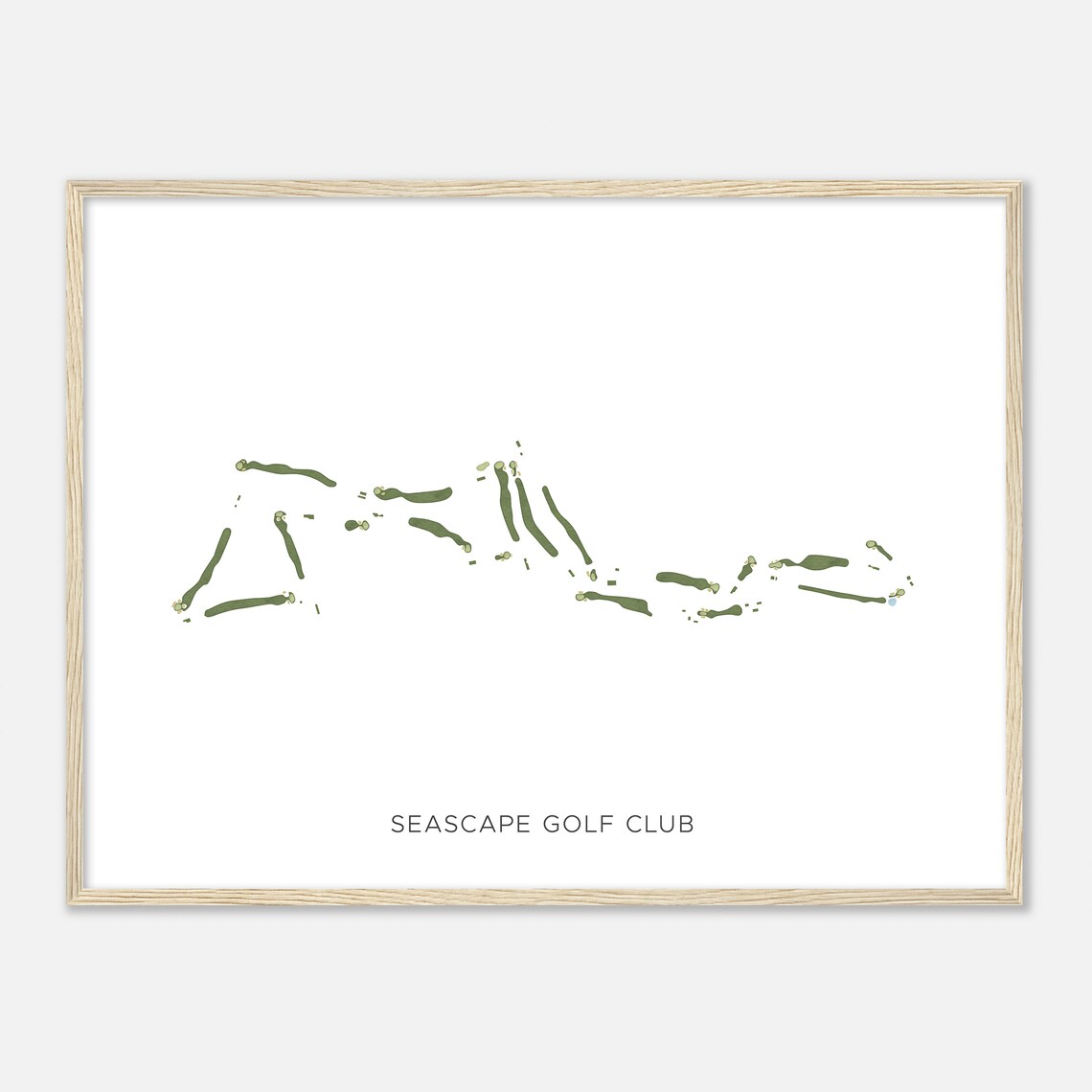Seascape Golf Club California Modern Watercolor Map Golfer Gift Golf Wall Art Golf Poster Print Course Layout - Image 2